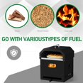 thumbnail image 5 of 4 in 1 Outdoor Pizza Oven Wood Fired with Pizza Stone, Cooking Grill Grate, 5 of 7