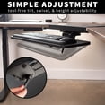 thumbnail image 2 of VIVO Black Corner Desk Keyboard & Mouse Platform Tray for L-shaped Workstation, 2 of 8