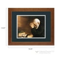 thumbnail image 4 of Daily Bread Man Praying at Table Grace 13x16 W/W Matted Black Framed Art Print, 4 of 4