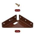 thumbnail image 3 of 4Pack Angle Corner Brackets 86mm x 86mm, Cold Rolled Steel Braces Joining Support with Screws (Brown), 3 of 6