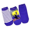 thumbnail image 2 of Silly Ghost Boo Hunted House Spider Web Fun Novelty Halloween Cotton lowcut Ankle Socks Women 3-Pairs 9-11 Purple, 2 of 8