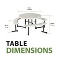thumbnail image 5 of Lifetime Plastic Round Picnic Table, Almond 260205, 5 of 11