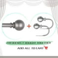 thumbnail image 7 of Yirtree Decorative Curtain Drapery Holdbacks, Round Finials Window Curtain Holdbacks, Antique Silver, Set of 2 Modern Hook Decoration With Screws and 1 Set of Ball Heads, 7 of 7