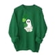 thumbnail image 3 of TaTaai 2026 Fall Women’s St. Patrick‘s Day Print Sweatshirt Round Neck Long Sleeve Loose Pullover Casual Solid Base Fashion Top Soft Polyester Daily Gift, 3 of 6