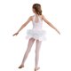 thumbnail image 4 of Traje de actuación de baile latino de Ballet para niñas, leotardo de malla transparente con diamantes de imitación, mono con falda de tul para patinaje artístico con plumas, 4 of 5