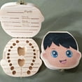 thumbnail image 4 of Baby Tooth Box Creative Wooden Lovely Baby Tooth Collection Box Keepsake Box, 4 of 6