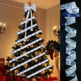 thumbnail image 1 of AMERTEER 2 Pack Christmas Ribbon Lights  16.4ft 2 Modes LED Christmas Tree Fairy String Lights Battery Operated for Home Wedding Christmas Party  Colorful, 1 of 9