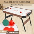 thumbnail image 4 of RayChee 54in Folding Air Hockey Table Game for Adults and Kids (Walnut), 4 of 8