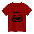 thumbnail image 4 of CMSHTD Halloween Shirts for Kids Boys Short Sleeve Fall, Toddler Boys Children T-Shirts Cute Tops, Red Size 7-8 Years, 4 of 4