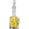 thumbnail image 1 of Sterling Silver Polished Enameled Cheese Board W/Knife Pendant (Width 8) (Length 23.5) - Jbsp, 1 of 5
