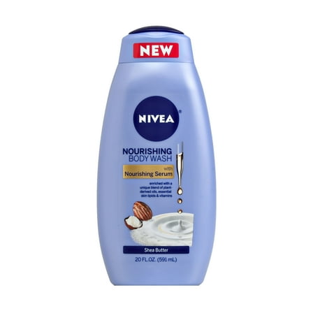Nivea Nourishing Shea Butter Care Body Wash with Nourishing Serum, 20 fl. oz. Bottle