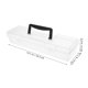 thumbnail image 4 of GOOHOCHY Caja de herramientas portátil con asa, de plástico transparente, para guardar pinceles, brocas y piezas pequeñas, ideal para manualidades y organización de ferretería, 33,50 x 9,70 x 6,00 cm., 4 of 8