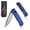 Blue, variant on MOSSY OAK Folding Pocket Knife, 3" D2 Steel Blade, Crossbar Lock, Lightweight EDC Knife with Pocket Clip, Fiberglass Handle, Camping & Hiking, Orange