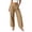 Khaki, variant on Women's Wide Leg Pants Casual High Waisted Slacks Straight Dressy Pants Palazzo Trousers with Pockets, Black S