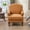 Orange, variant on Jopath Accent Chair.Wingback Accent Chair Nailhead Trim Armchair For Living Room,Springs Cushions & Wood Legs. Traditional Single Couch Chair For Bedroom.Farmhouse,Holds 300lbs Brown
