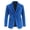Blue, variant on Dursoulink Christmas Corduroy Blazer for Men, One-Button Casual Sport Coat with Front Pockets, Solid Color, Long Sleeve, Standard Thickness, Fits True to Size