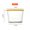 Yellow, variant on Set of 2 Transparent Glass Sealed Jars for Food Storage - Airtight Round Pickle Jars with Lids