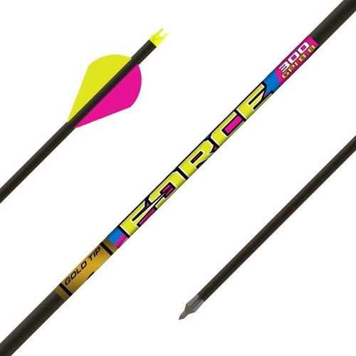 Gold Tip Force Foc Arrows 300 Raptor Vanes 6pk