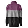 thumbnail image 3 of DHFJKG Women's Sports Quarter Zip Sweatshirt Color Block Loose Fit Stand Collar Long Sleeve Pullover Spring Stylish Tops, 3 of 6