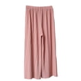 thumbnail image 2 of Mutghys Cropped Pajama Pants for Women Solid Elastic Waist Sleep Pants Home Relaxing Loose Comfy Casual Pajama Bottoms, 2 of 4