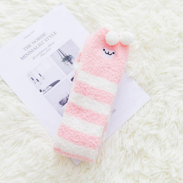 Calcetines Lindos Hasta La Rodilla Con Forma De Animal, Estampado De Rayas Transpirables, Calcetines Largos Y Cálidos Hasta El Muslo Para Niñas