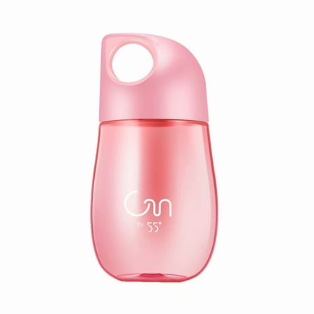 Pink Water Botle 55°Tritan Plastic Portable Driking Mug Canteen Kettle Water Bottle Cup Sports Cup Pink 320ml ()