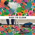 thumbnail image 5 of Colorful Floral Outdoor Rug for Patio/Deck/Porch, Non-Slip Large Area Rug 5 x 7 Ft, Summer Botanical Flowers Watercolor Indoor Outdoor Rugs Washable Area Rugs, Reversible Camping Rug Carpet Runner, 5 of 8