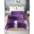 thumbnail image 4 of Twin Flat Sheet 66"x96", Purple Abstract Soft Lightweight Bedding Flat Sheets Only, Modern Mottled Art Oil Painting Brushed Microfiber Top Bed Sheet, Breathable StainResistant Bedsheets, 4 of 9