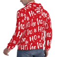 thumbnail image 6 of Pofeuu Hohoho Print Mens Casual Hooded Collar Drawstring Hoodies Pullover Sweatshirts Casual Long Sleeve Shirts-Small, 6 of 7