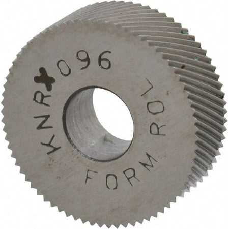 

Made in USA 3/4 Diam 80° Tooth Angle Standard (Shape) Form Type Cobalt Right-Hand Diagonal Knurl Wheel 1/4 Face Width 1/4 Hole 96 Diametral Pitch 30° Helix Bright Finish Series KN