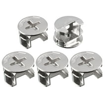 Uxcell 15 x 11mm Furniture Wheel Thickening Nut Connectors Silver Tone 5 Pack