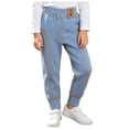 thumbnail image 2 of Antinious Boys Girls Solid Fleece Lined Elastic Waist Full Length Pants Leggings, 2 of 5