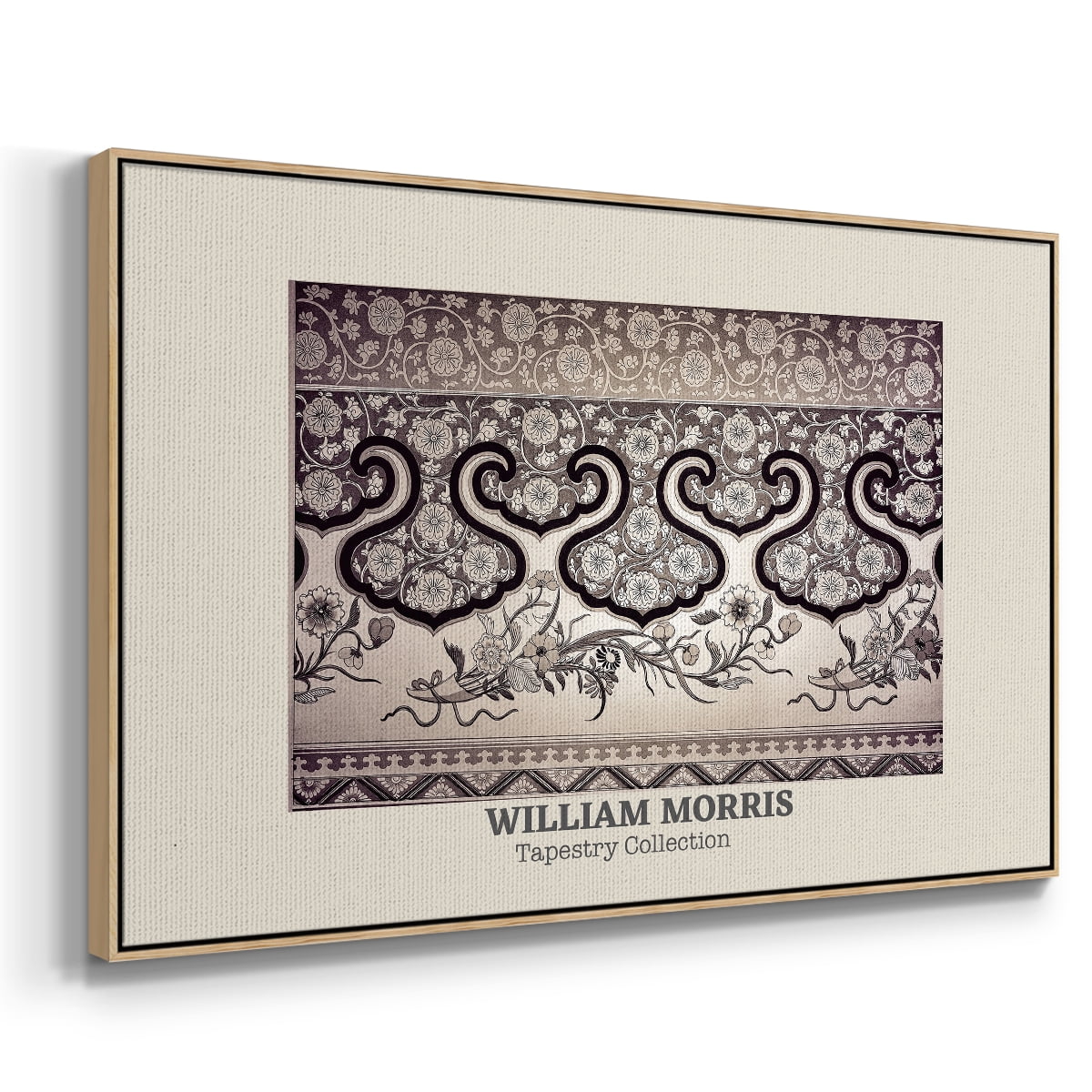Vintage Abstract Print-XXXIII Framed in Natural Wood Wood Gallery Wrapped Canvas 17 in. x 25 in.