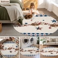 thumbnail image 5 of Round Rug 7Ft Washable Non-Slip, Independence Day Circle Area Rugs for Living Room Bedroom, Red Blue Stars Stripes Flag Wood Plaid Indoor Floor Mats Carpet Runner for Home Decor Aesthetic, 5 of 8