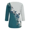 thumbnail image 7 of Texiao 3/4 Length Sleeve Women's Tops V Neck Casual Tunic Tops Basic Shirts Loose Fit Blouse, 7 of 7