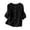 Black, variant on Plus Size Tops for Women Dressy Sexy 3/4 Sleeve Crew Neck Circle Tops - Bow Tie Velvet for Vacation Yellow M