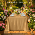 thumbnail image 2 of AK-Trading 60 x 102-Inch Rectangular Polyester Tablecloth - Beige, 2 of 19