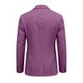 thumbnail image 4 of yeiolnoer Suit Jacket for Men Long Sleeve Buttons Jacket Notch Collar Casual Top with Pockets for Business(Purple,XX-Large), 4 of 9