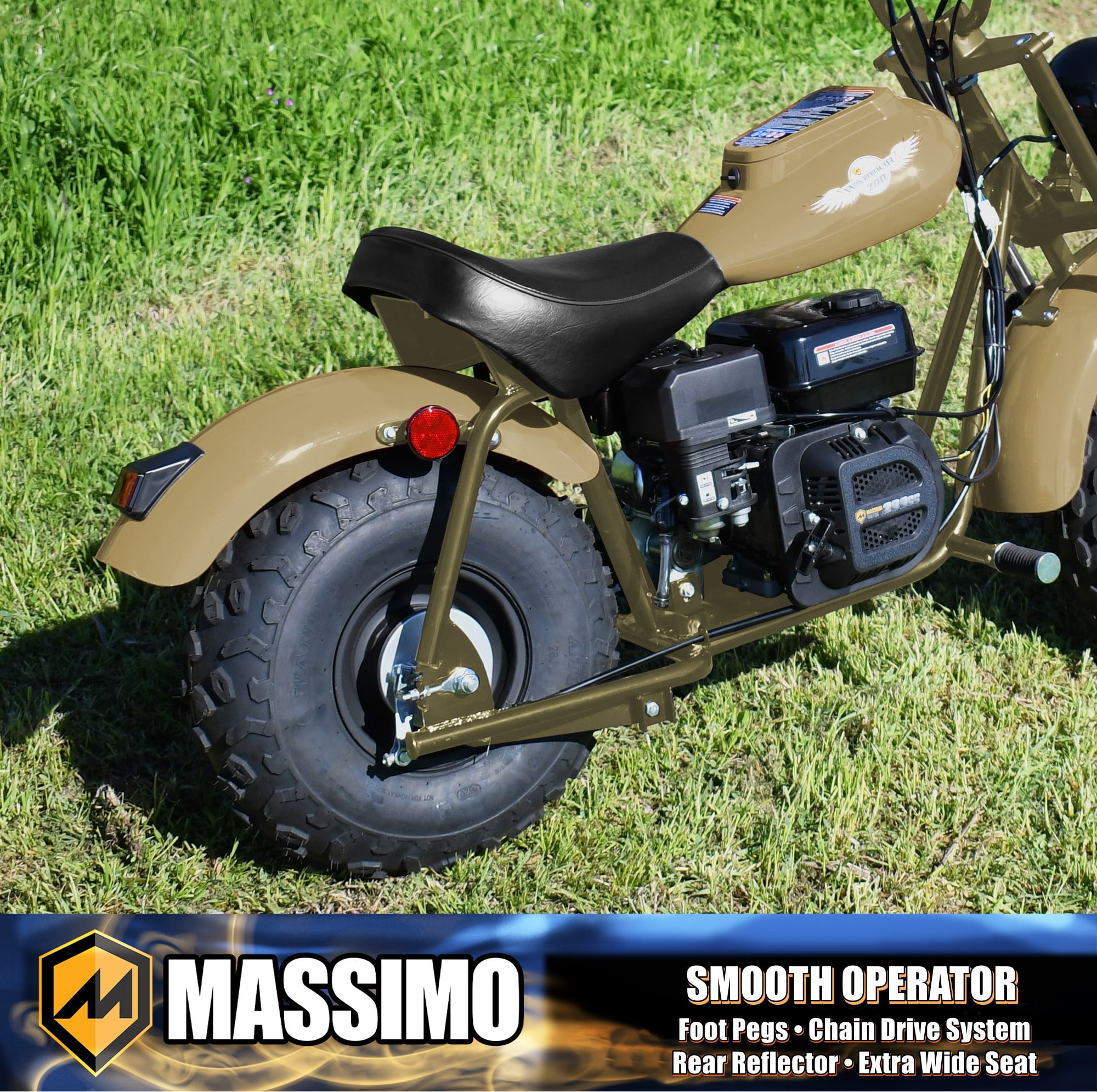 Massimo MB200 Minibike 6.5HP 196cc Gas Powered - Quicksand