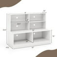 thumbnail image 3 of Costway Armoire à Chaussures d'Entrée 2-en-1 Armoire de Rangement et Banc à Chaussures Combo pour Salon, 3 of 10