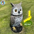 thumbnail image 2 of Búho solar Owlery para jardín con sensor de movimiento y ojos parpadeantes, 38 cm, 2 of 7