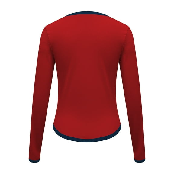 Dgankt Long Sleeve Shirts for Women Womens Long Sleeve Stretch Crewneck Ribbed T-Shirt Fitted Short Casual Basic Tops