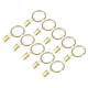 thumbnail image 1 of Anillos de cortina Uxcell con clips, 14 piezas de anillos de clip para cortinas, ganchos de anillos de clip para cortinas de 1 pulgada (Oro), 1 of 5