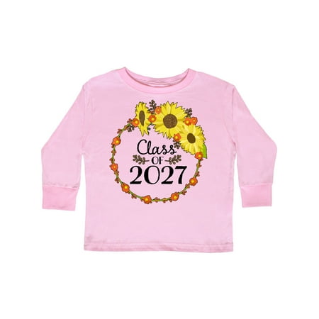 

Inktastic Class of 2027 Sunflower Wreath Gift Toddler Boy or Toddler Girl Long Sleeve T-Shirt