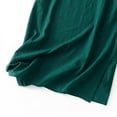 thumbnail image 5 of Meichang Women's Summer Casual Dresses Retro Cheongsam Cotton Linen Midi Dresses Solid Short Sleeve Side Slit Dresses Loose Fit Vacation Dresses Green XXL, 5 of 5