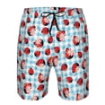 thumbnail image 4 of Kdxio Flowers and Lady Bugs Pattern Mens Casual Shorts - Drawstring Summer Beach Sports Shorts for Men, 4 of 9