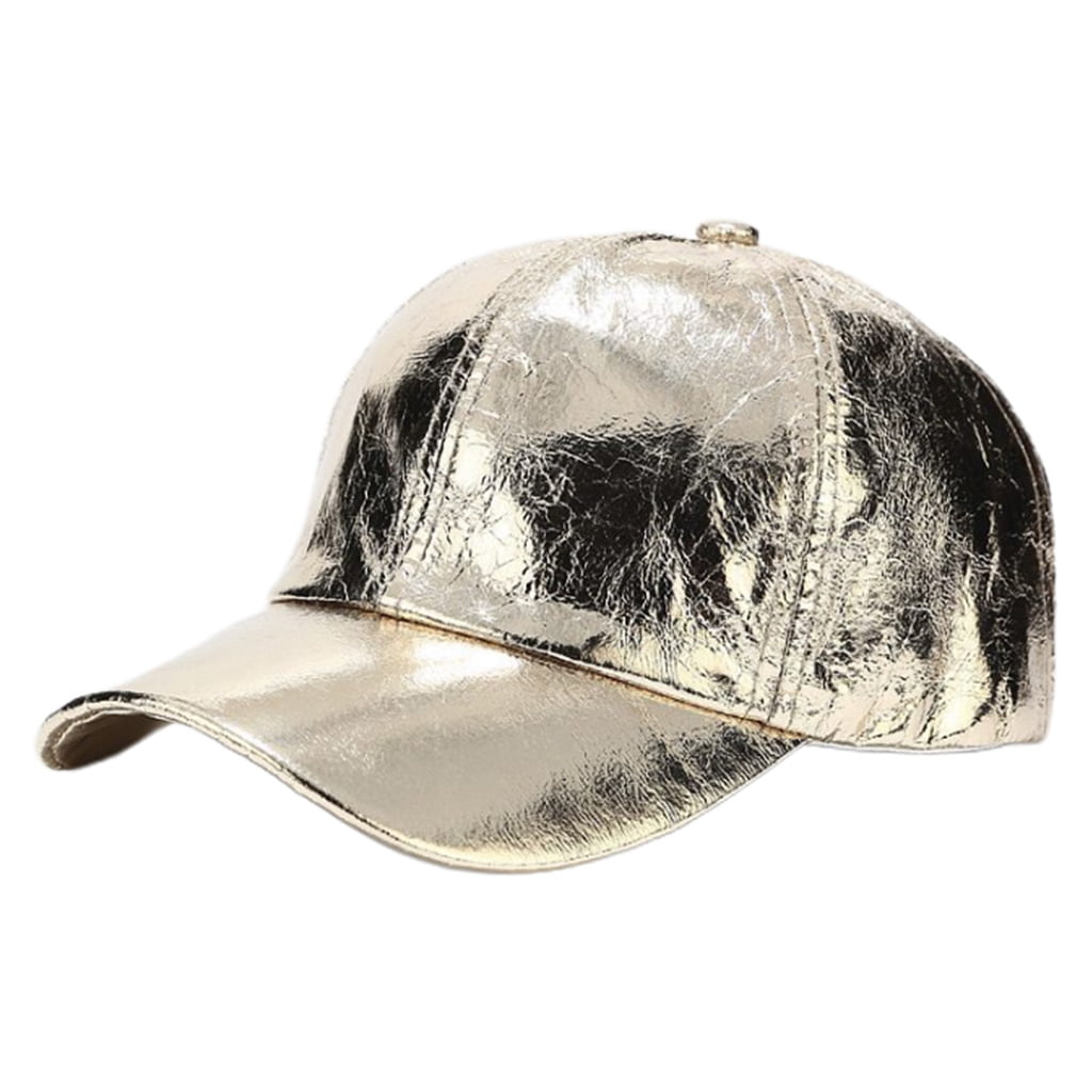 BASEBALL Silver Men's Ladies Real Soft Lambskin Leather Hip-Hop Cap Hat 