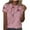 Pink, variant on Fesfesfes Womens Tanks Women's Printed Round Neck Short Sleeve T-shirt Loose Top Blouses Ladies Tops Women Tshirts L(US:8)
