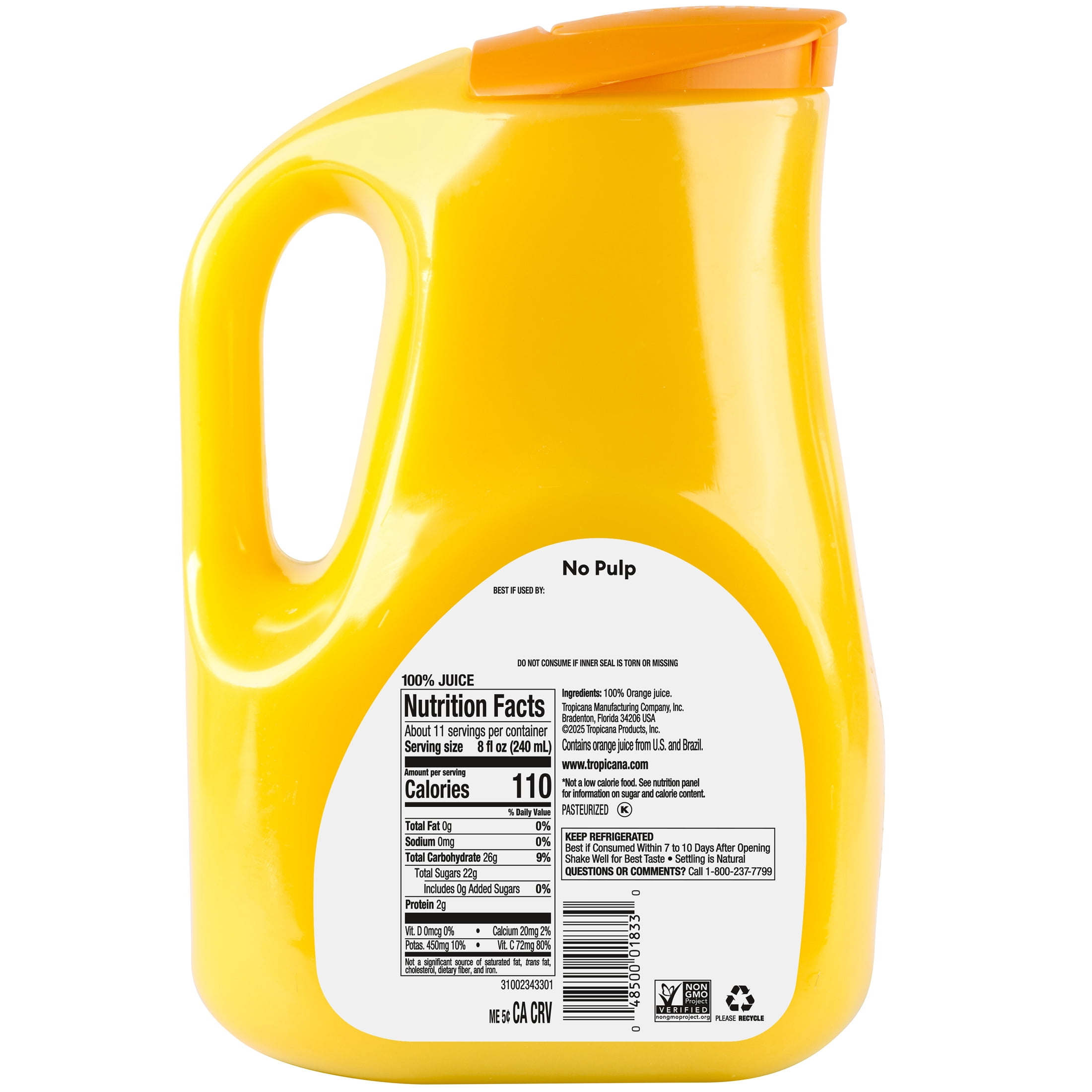 Tropicana Pure Premium No Pulp Original Orange Juice 89 Oz