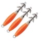 thumbnail image 3 of 3x anzuelos luminosos de calamar, cebo de pesca Artificial de agua salada, aparejo para pesca nocturna, señuelo fluorescente que se hunde con manga de Naranja shamjiam Señuelos de pesca, 3 of 8
